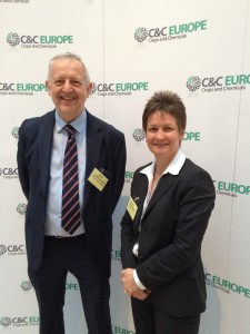 Susan Brench, Commercial Manager Briar Chemicals pictured here in conversation with Andrew McEwen of FERA